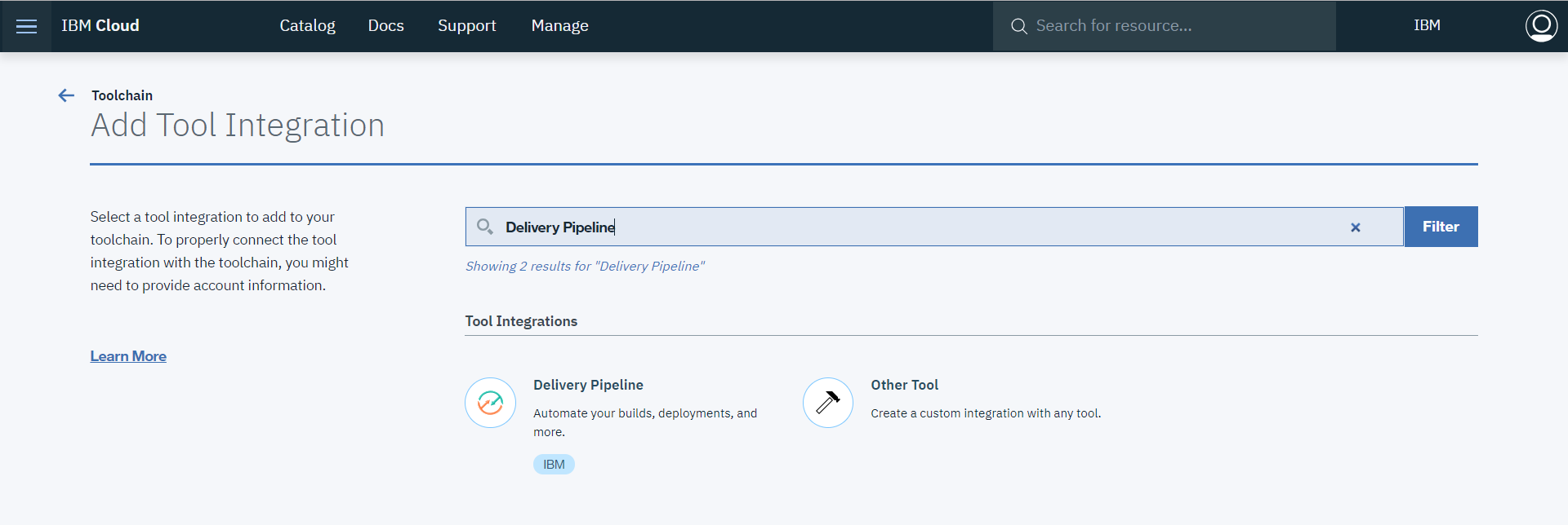 Add Delivery Pipeline